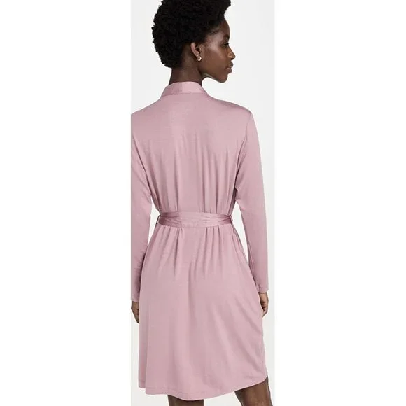 Calvin Klein QS6529 Womens Modal Satin Sleep Robe M/L Medium Large Pink New - Picture 3 of 8